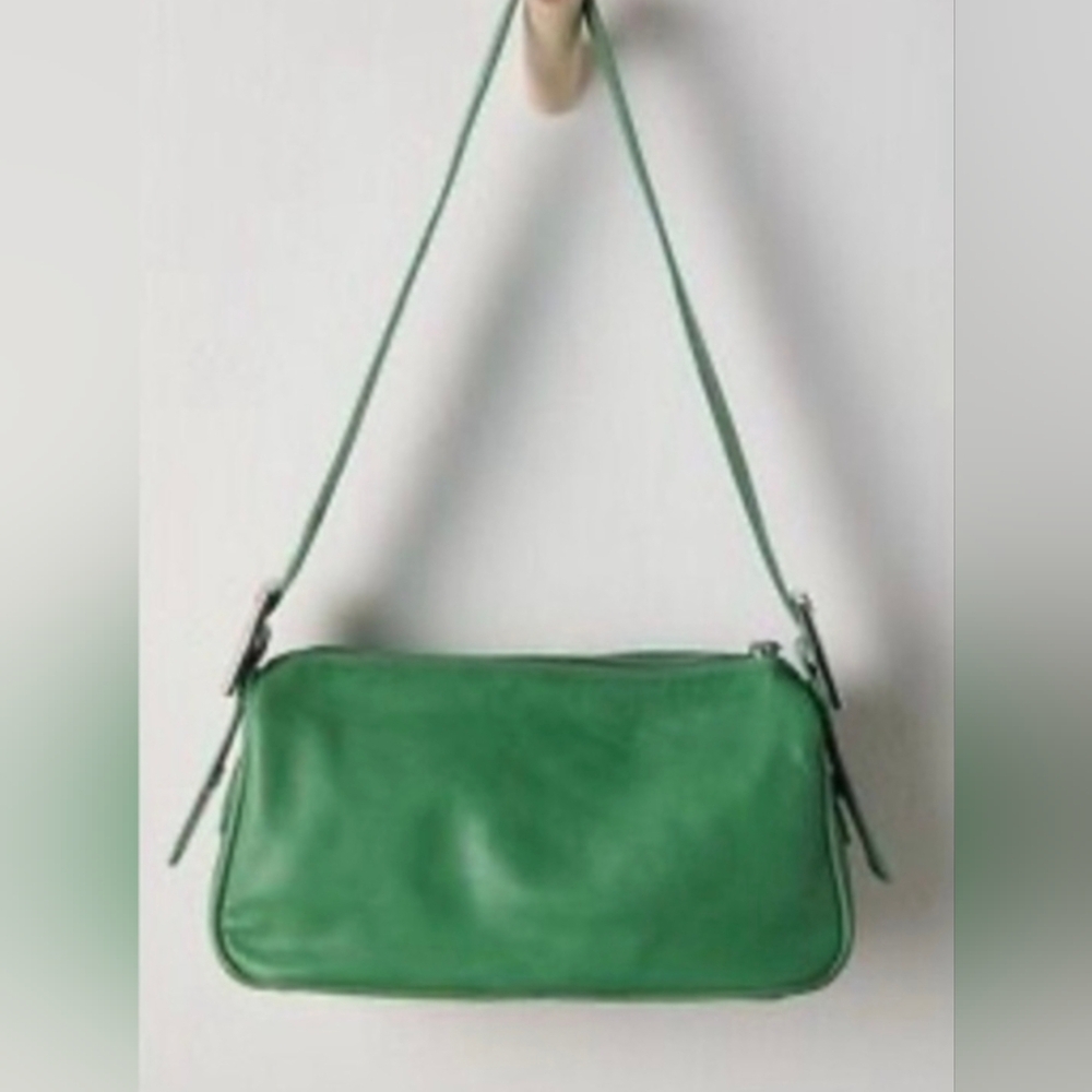 Free People Green Leather Shoulder Bag